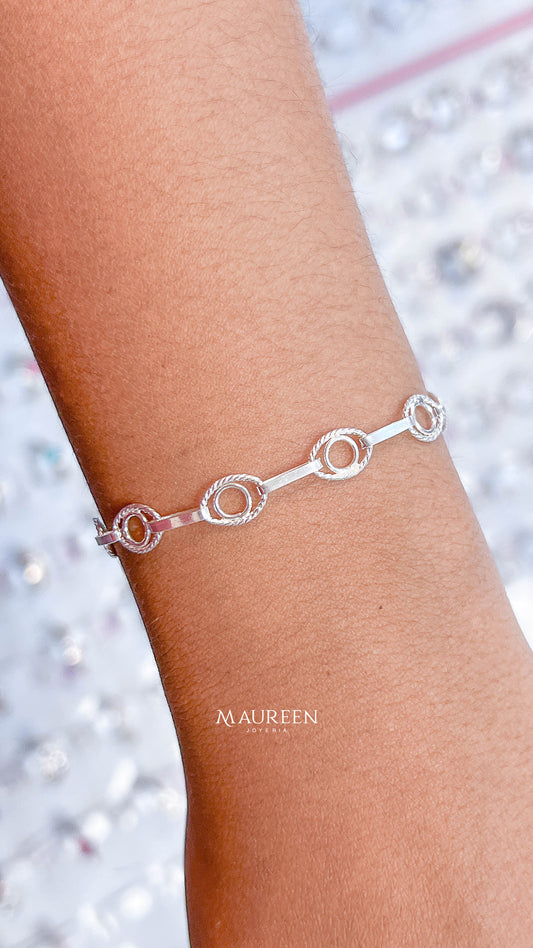 Pulsera ojos entorchados - Plata