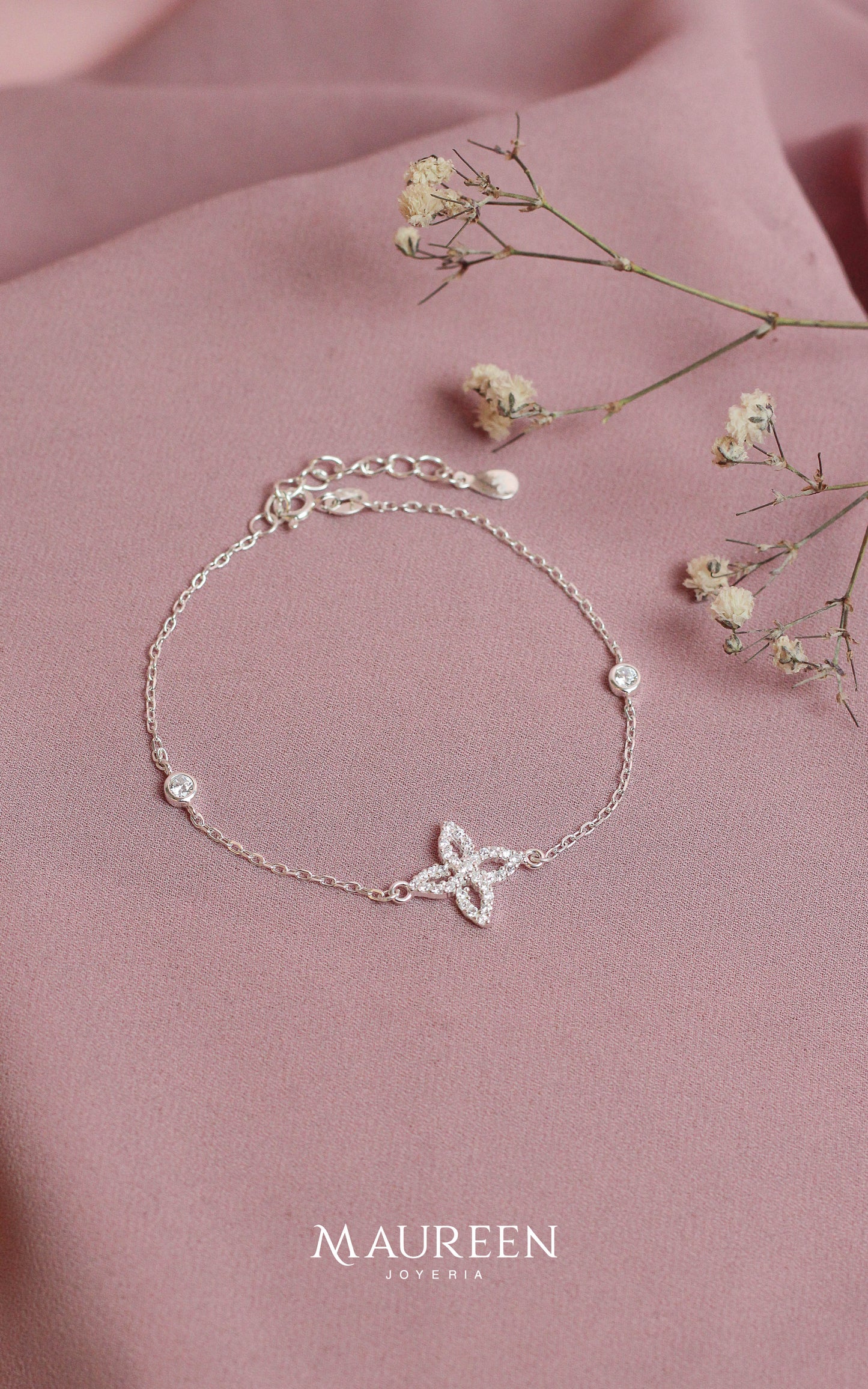 Pulsera remolino calado - Plata