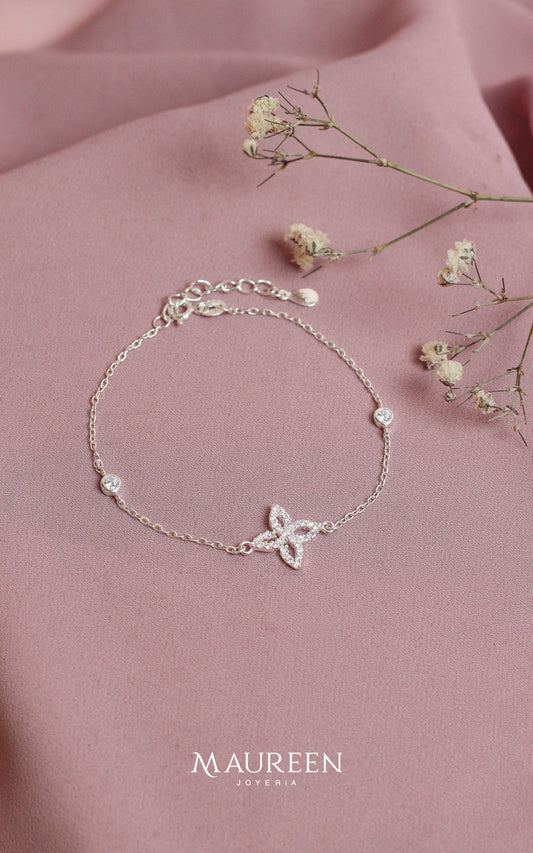 Pulsera remolino calado - Plata