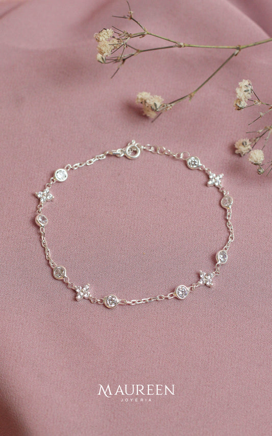 Pulsera destellos con puntos luz - Plata