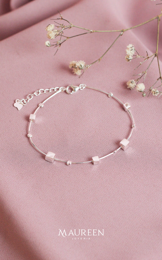 Pulsera cubos - Plata