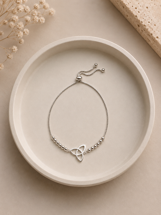 Pulsera ajustable Nudo de Bruja - Plata