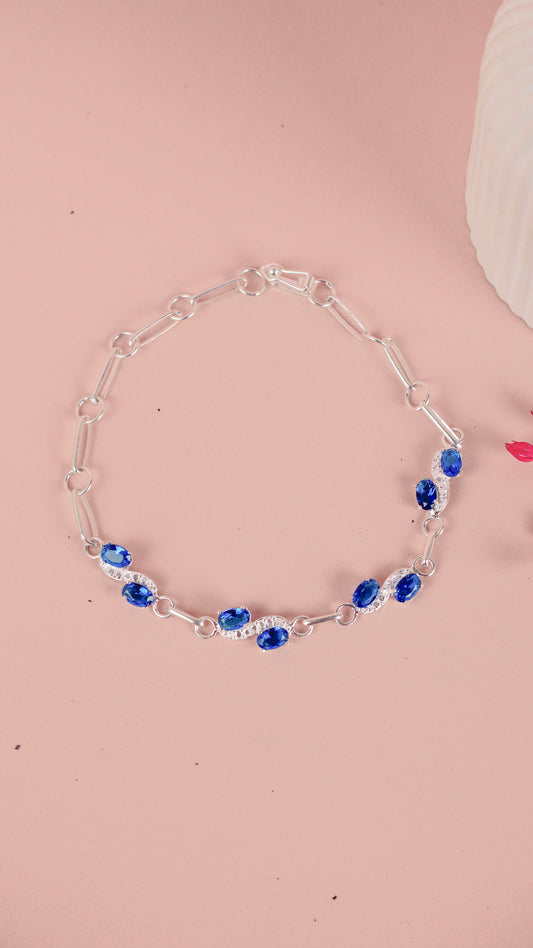 Pulsera infinito con circones - Plata