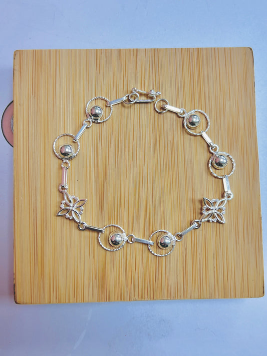 Pulseras delgadas nudo de bruja - plata