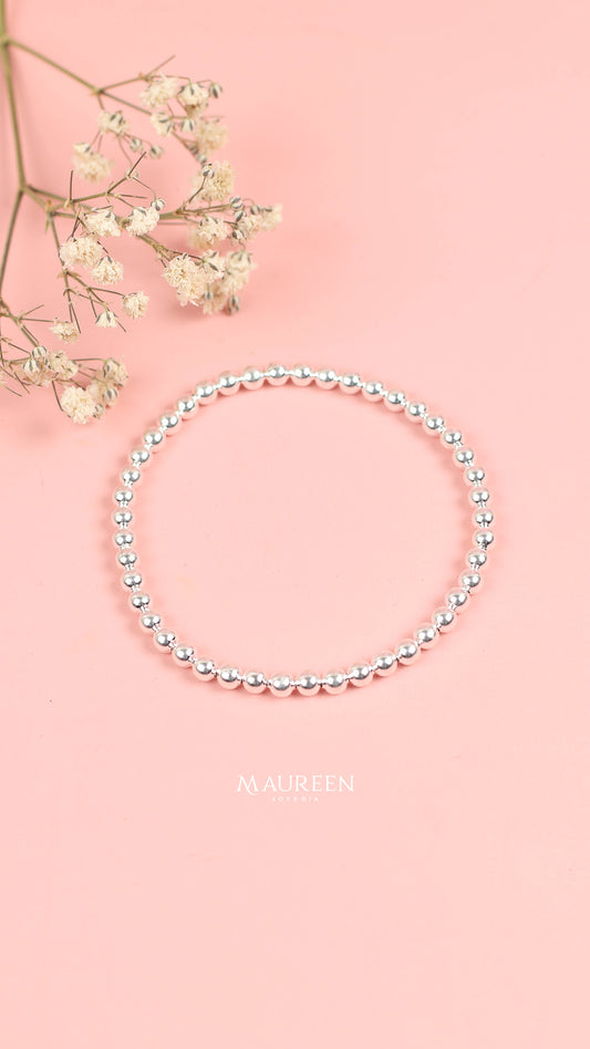 Pulsera esferas - Plata