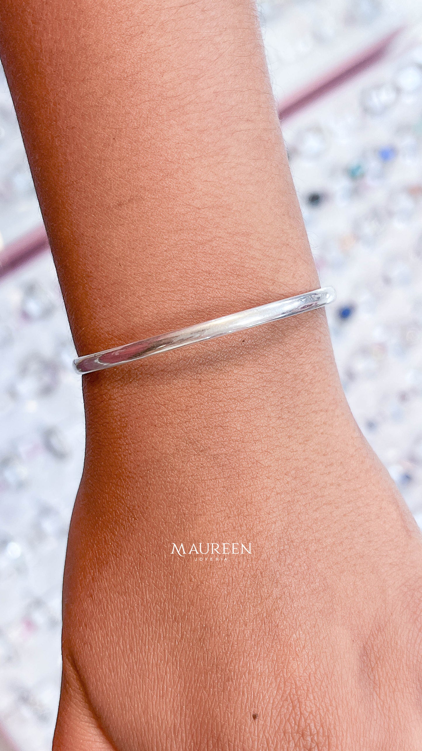 Puñera niñas grande - plata