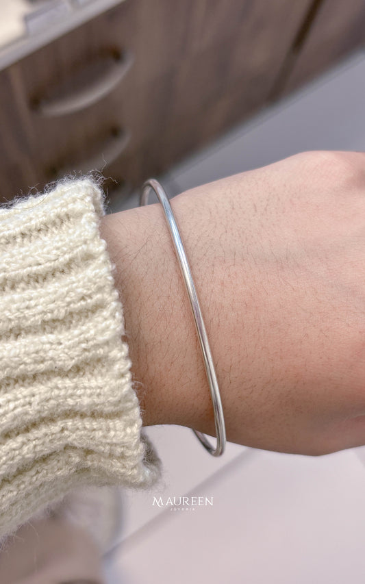 Puñera tubo delgado grande - plata