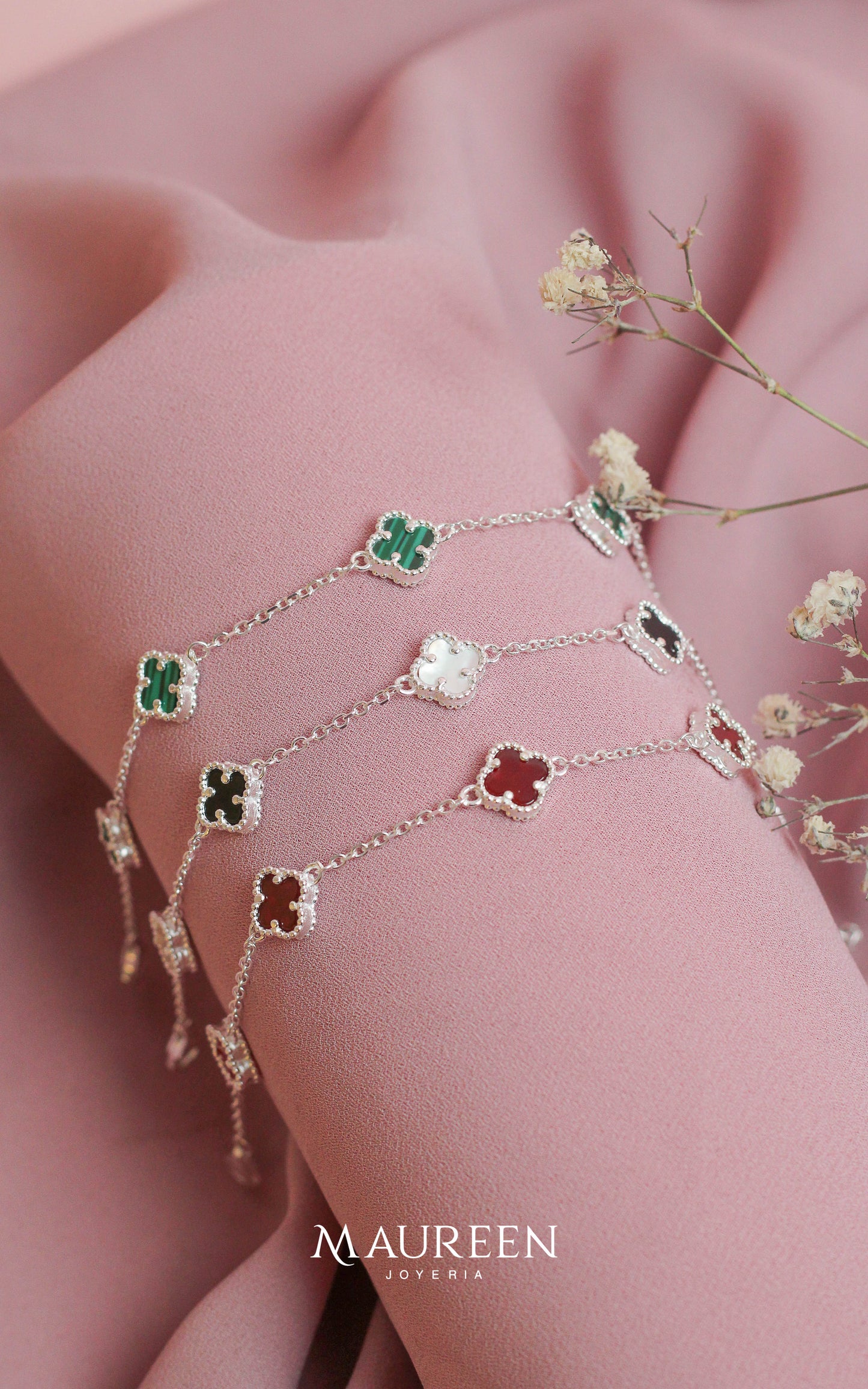 Pulsera VAN piedra naturales - plata