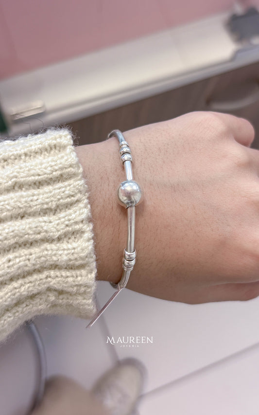 Puñera con donas y dos bolas grandes - plata