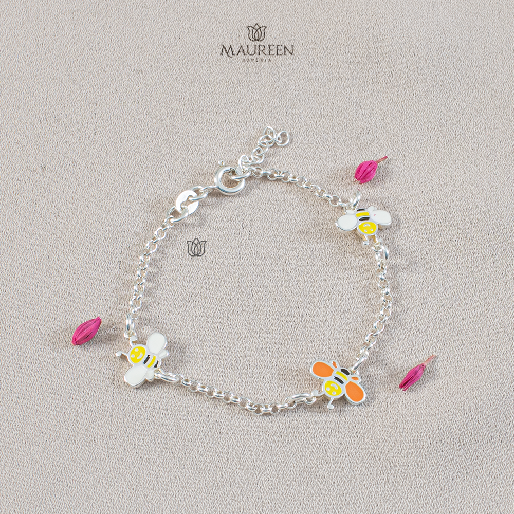 Pulsera de abejas - Plata