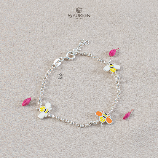 Pulsera de abejas - Plata