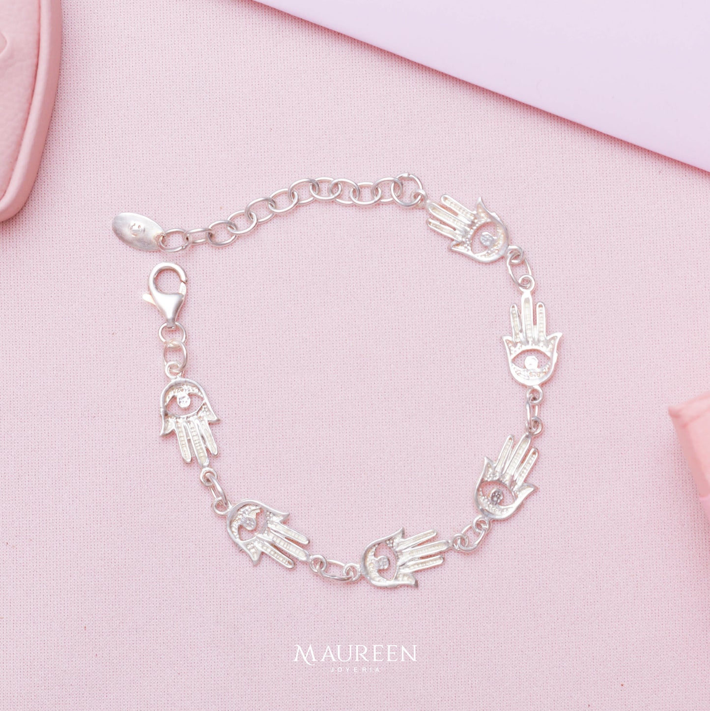 Pulsera 6 manos poderosas - Plata