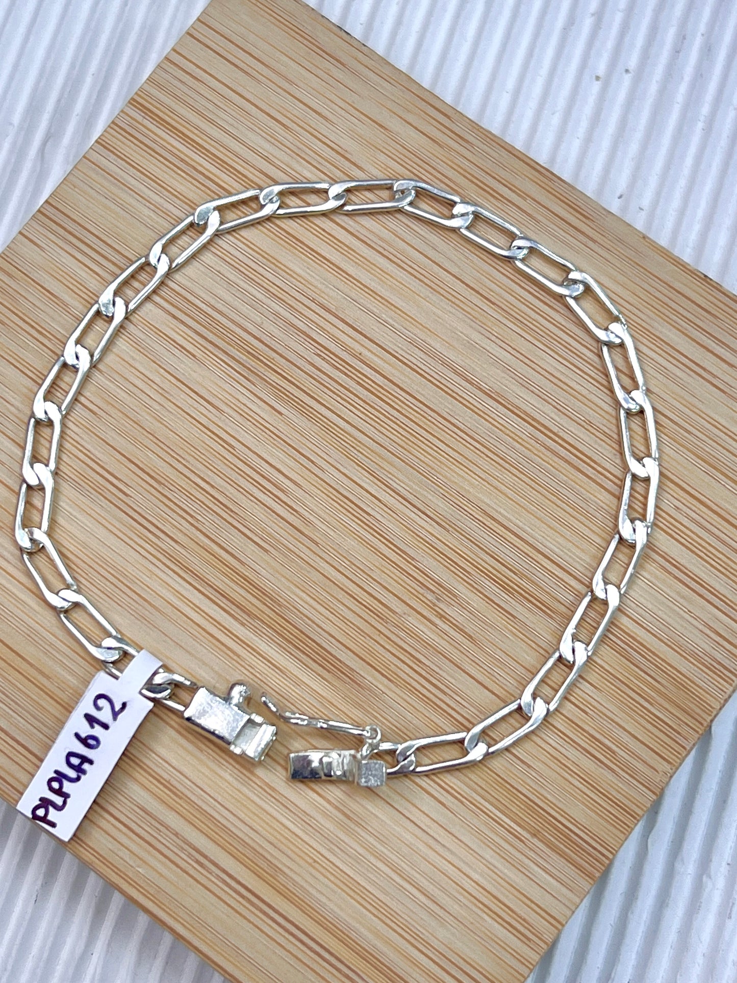 Pulsera hombre eslabon - Plata