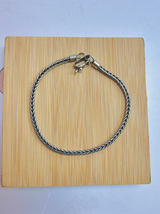 Pulsera espiga - plata quemada