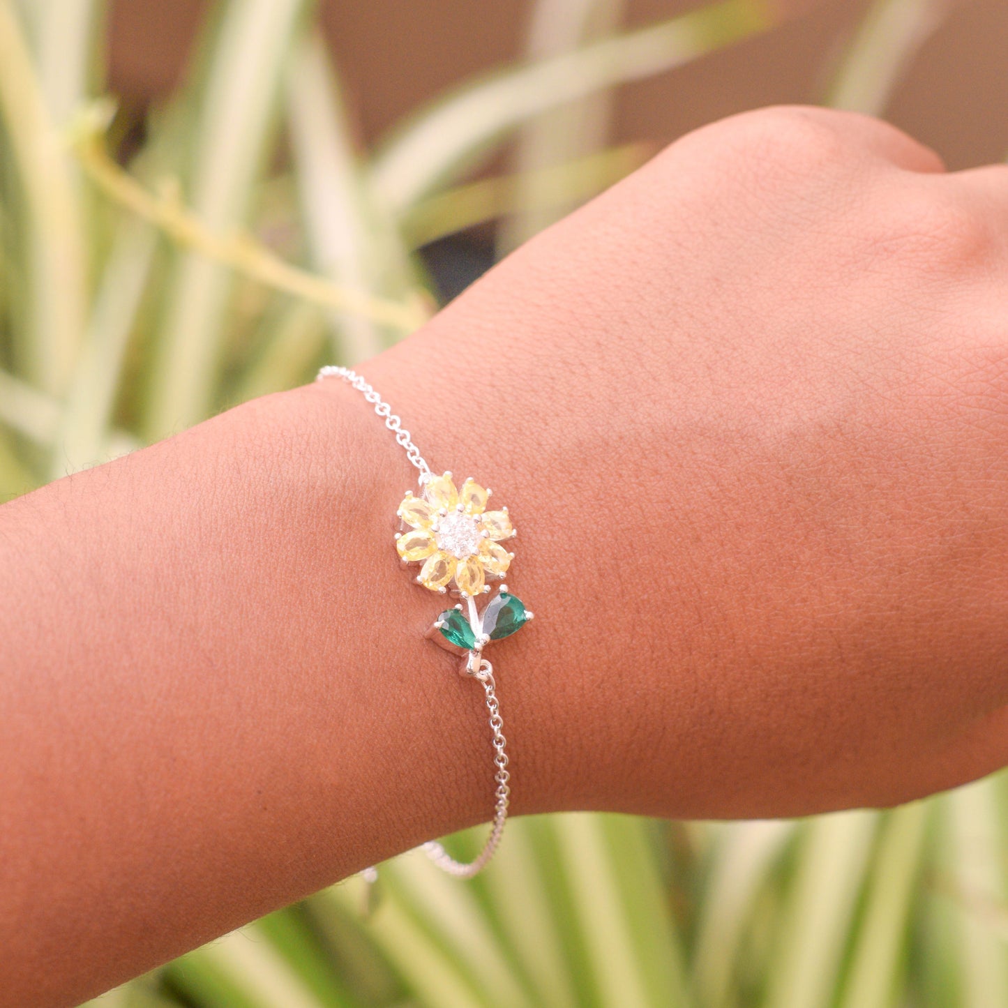 Pulsera margarita  - Plata