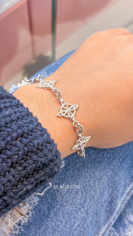Pulsera nudo de bruja pura- plata