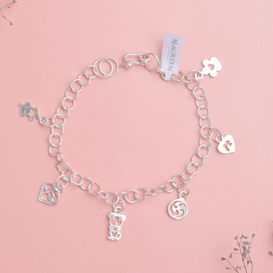 Pulsera dijes diversos - Plata