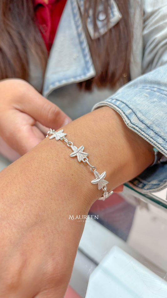 Pulsera estrellas de mar - Plata