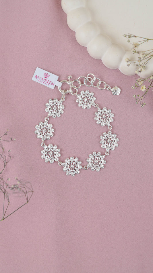 Pulsera mandala filigrana - Plata