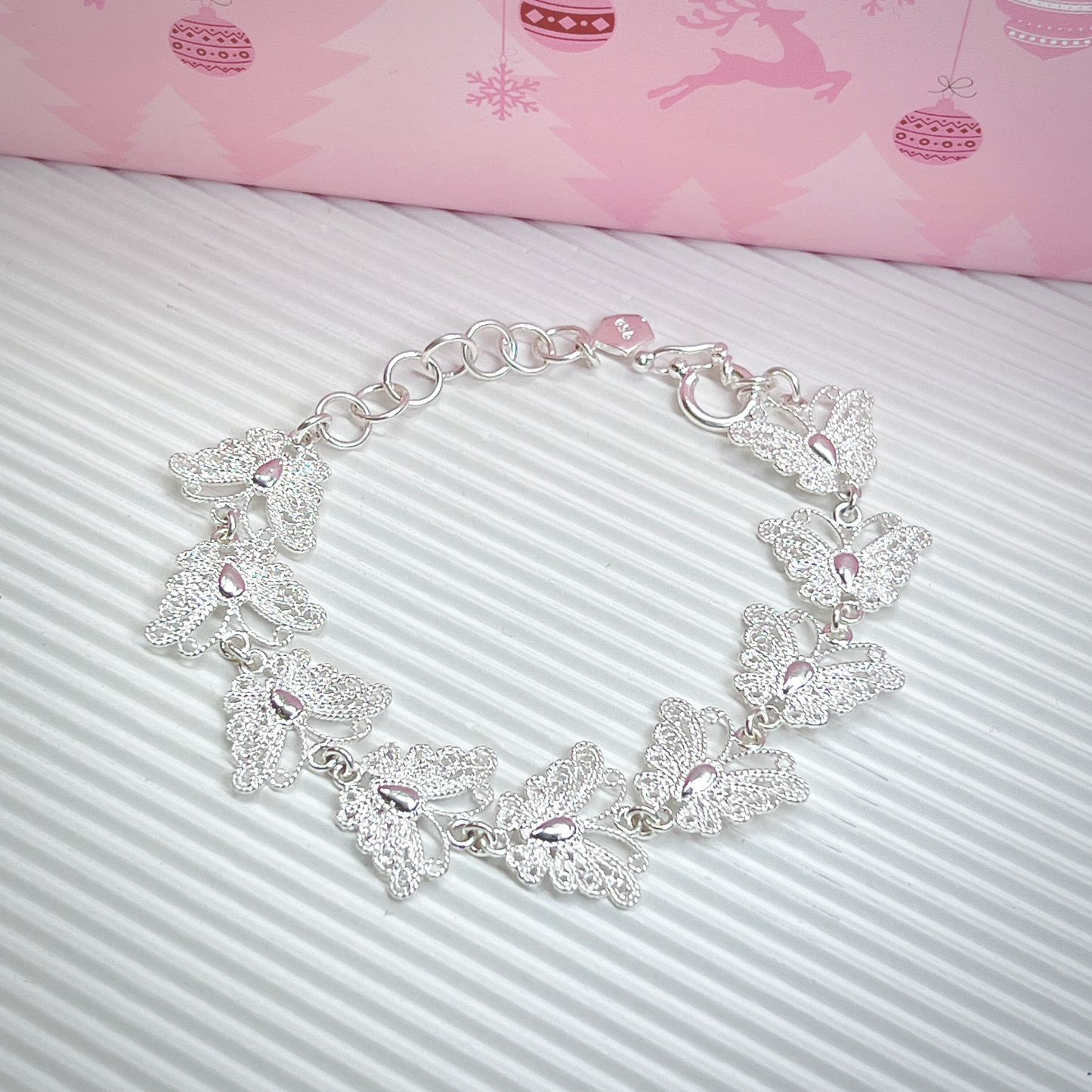 Pulsera mariposas filigrana - plata