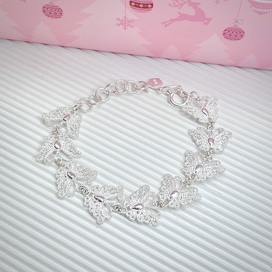 Pulsera mariposas filigrana - plata