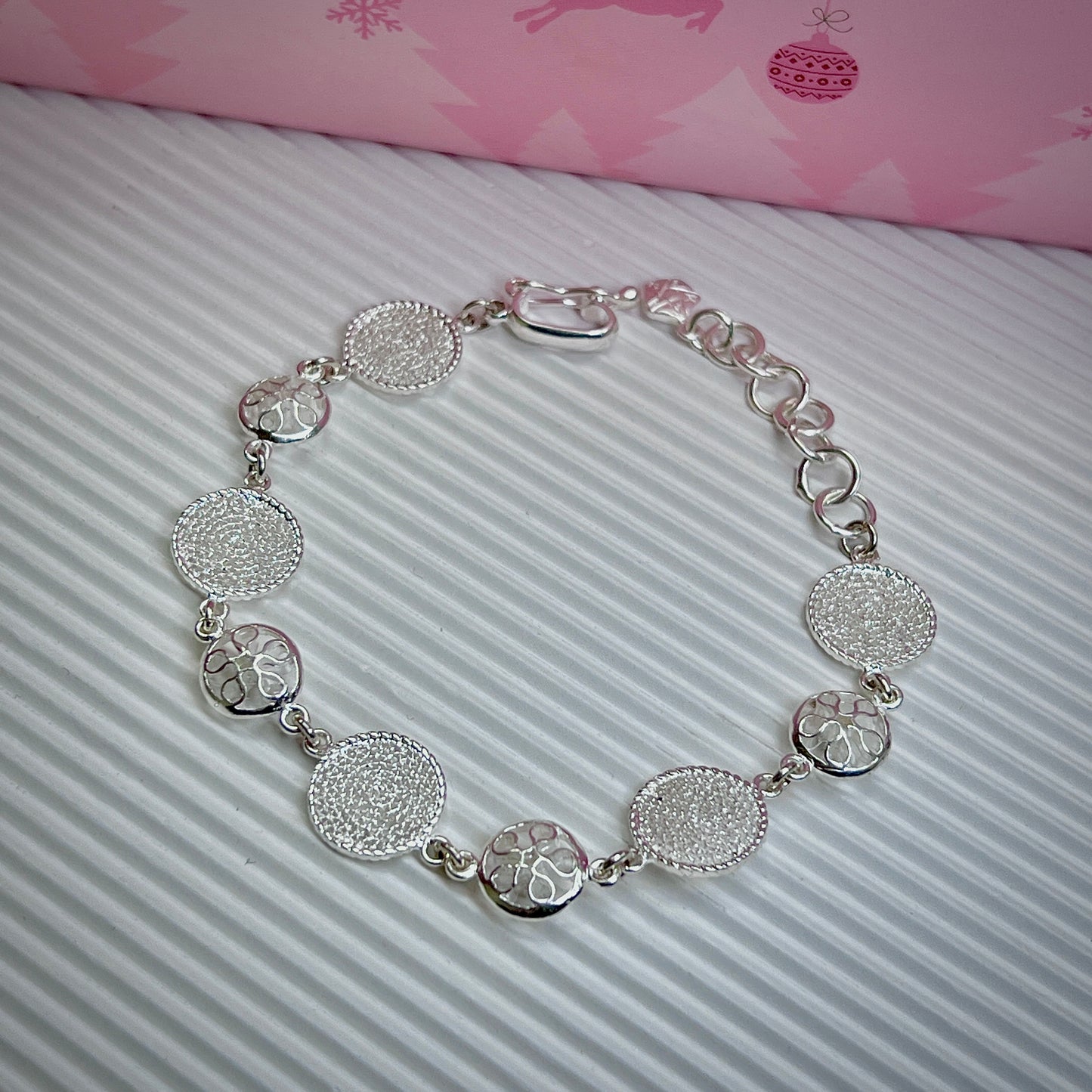 Pulsera circulos filigrana - plata