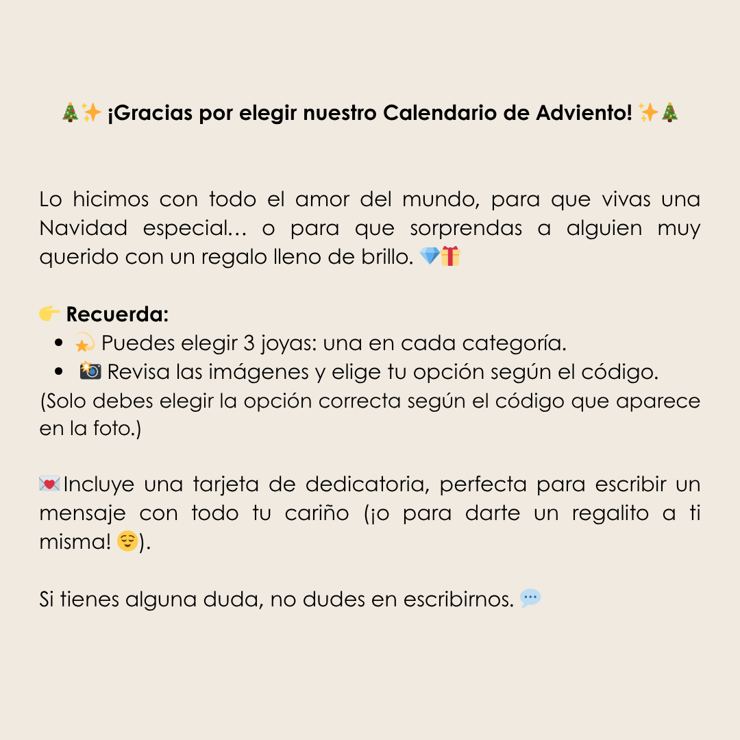 Calendario de Adviento Basico - Plata & Joyas