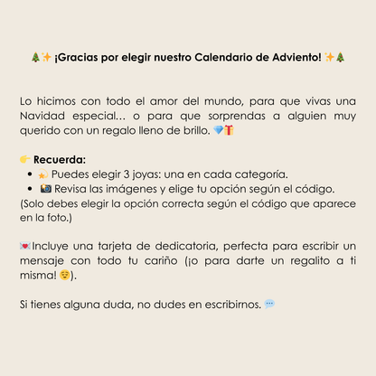 Calendario de Adviento Basico - Plata & Joyas