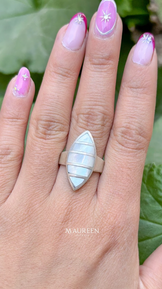 Anillo ovalado  - Plata