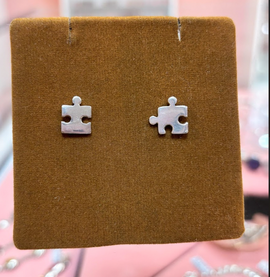 Arete rompecabeza - Plata