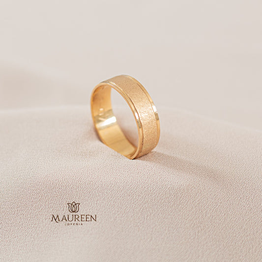 Aros de matrimonio satinado - Oro
