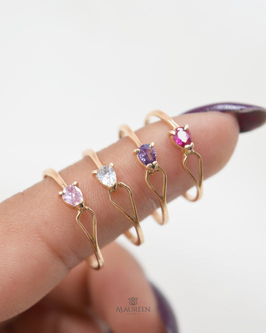 Anillo gota - Oro