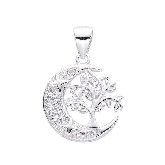 Dije árbol de la vida con luna -  Plata