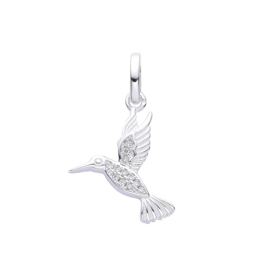 Dije colibri con circones - Plata