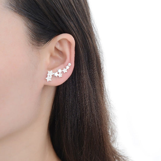 Arete trepador estrella - Plata
