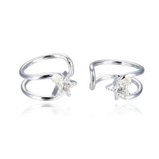 Arete ear cuff estrella - Plata