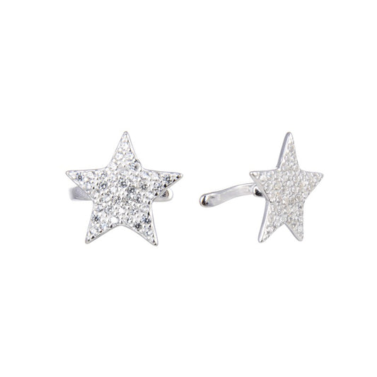 Arete Earcuff estrella circones - Plata