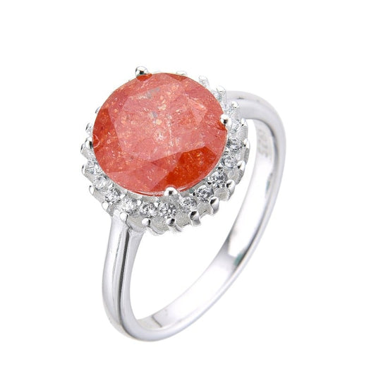 Anillo de promesa piedra cherry circones - Plata