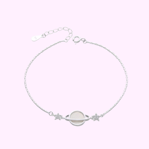Pulsera saturno nacar -  Plata
