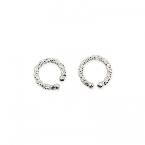 Arete earcuff entorchado - Plata