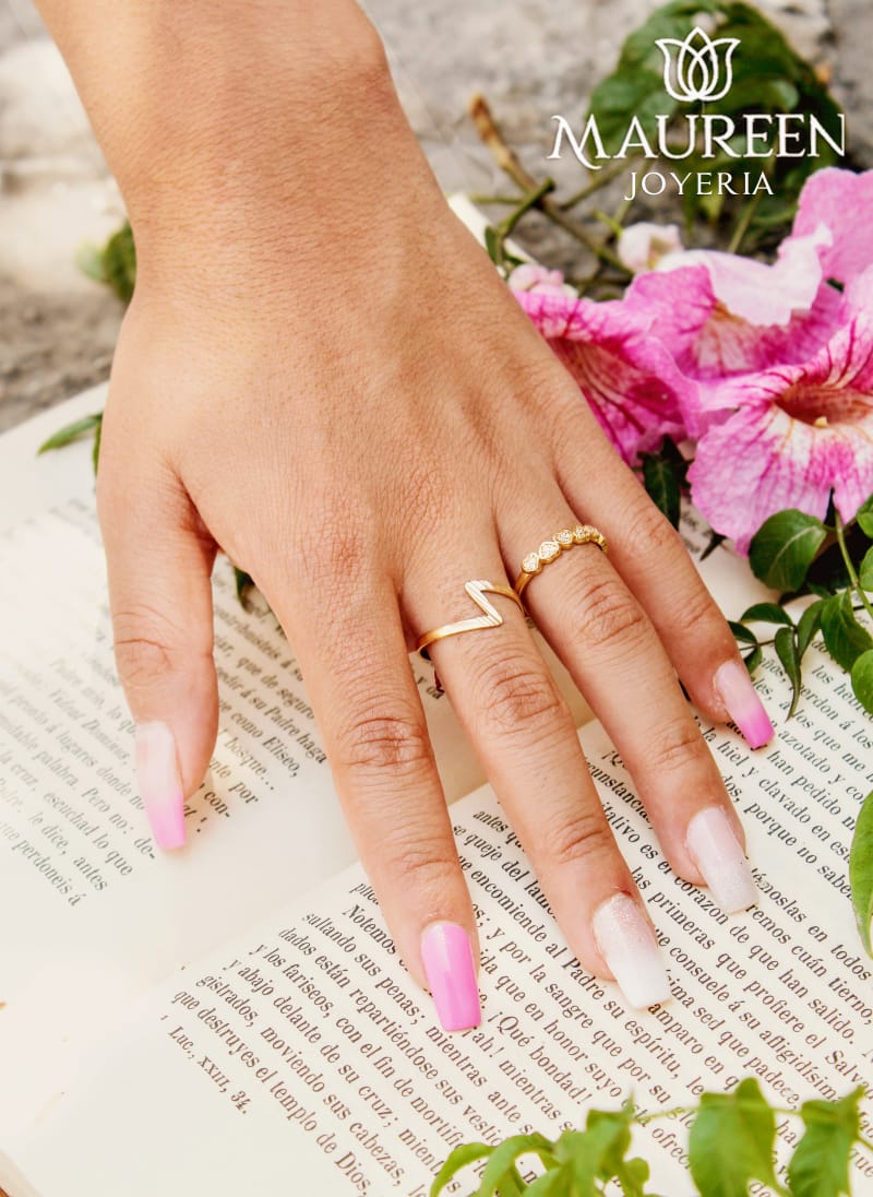 Anillos rayo diamantado - Oro